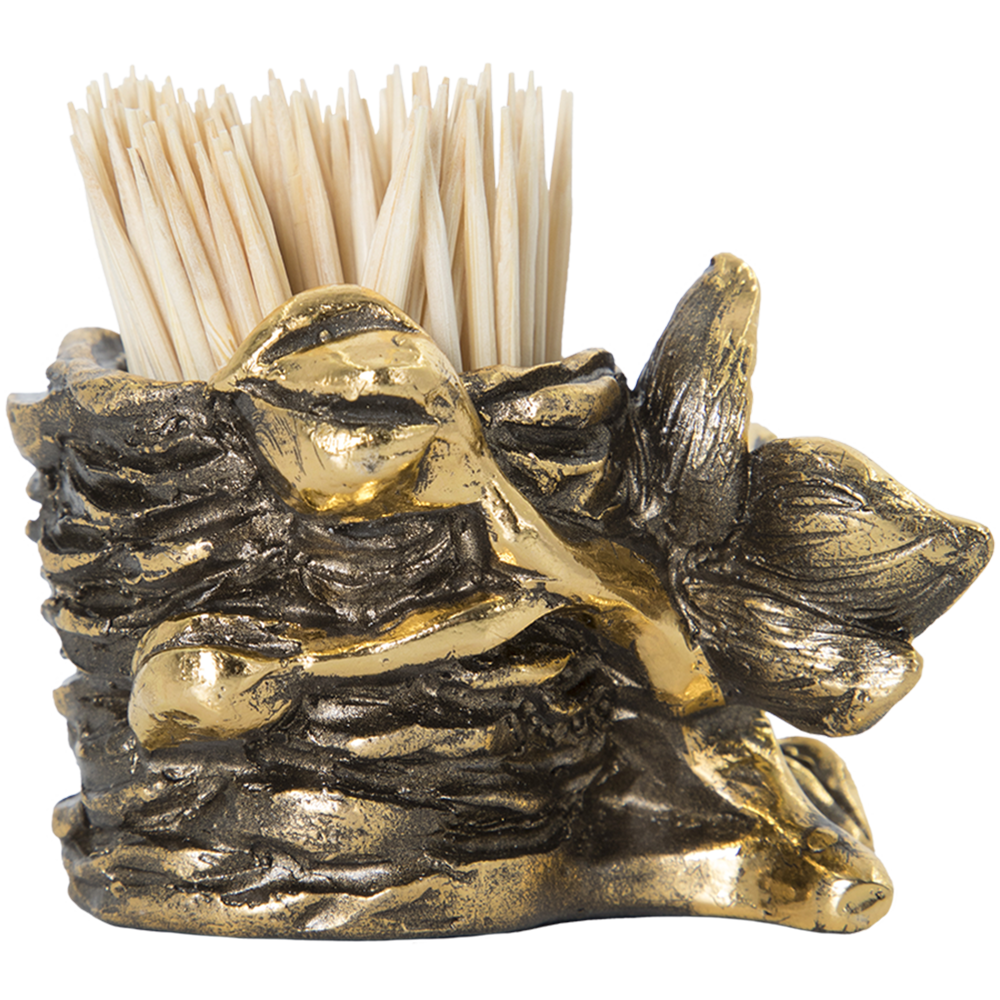 Держатель для зубочисток Орхидея Ликаста Бронза