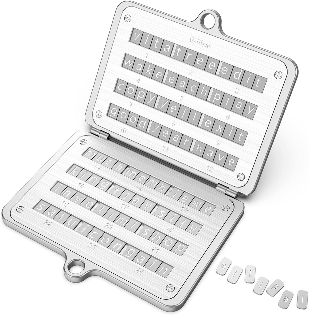 ELLIPAL Crypto Seed Phrase Backup Нержавеющая сталь 316 для хранения сид-фразы на 24 слова