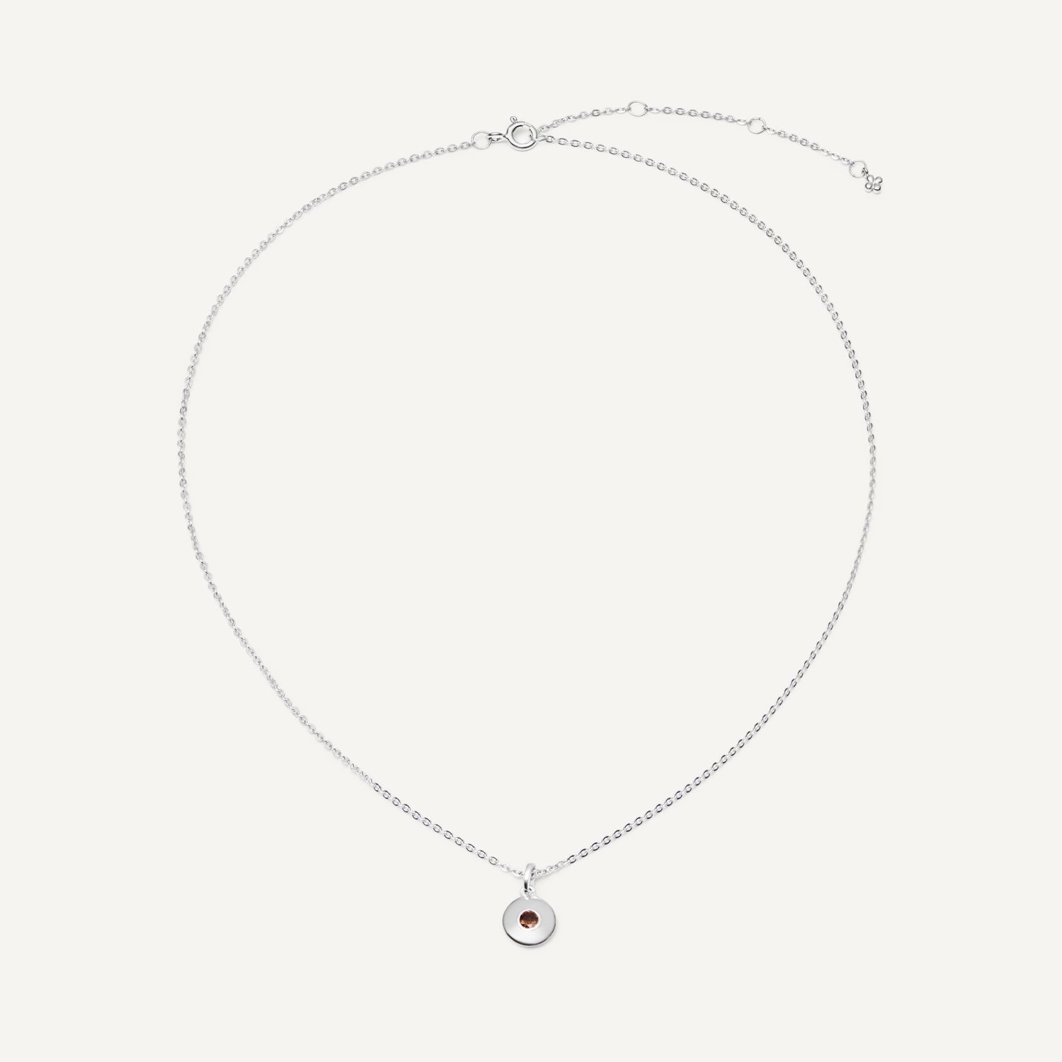 Колье Silver Birthstone Necklace – January