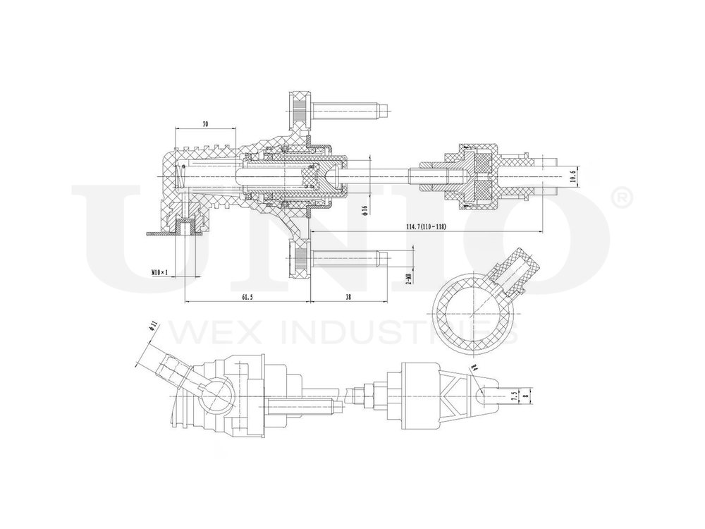 Цилиндр сцепления главный UNIO BRC-10006