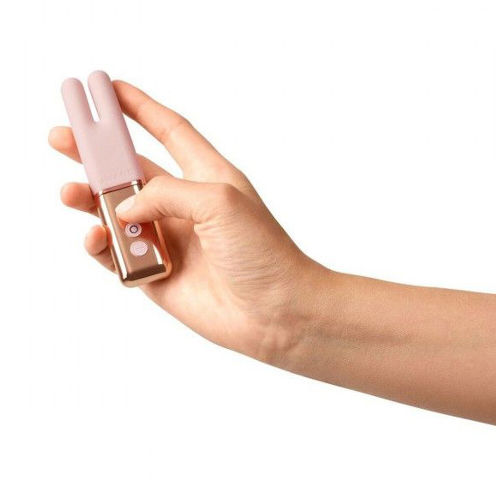 Пудровый двухмоторный мини-вибратор 11,6см Le Wand Deux LW-014-RG