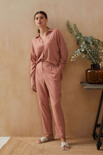 Брюки из вискозной ткани (Размер: XL) (Цвет: бежевый)