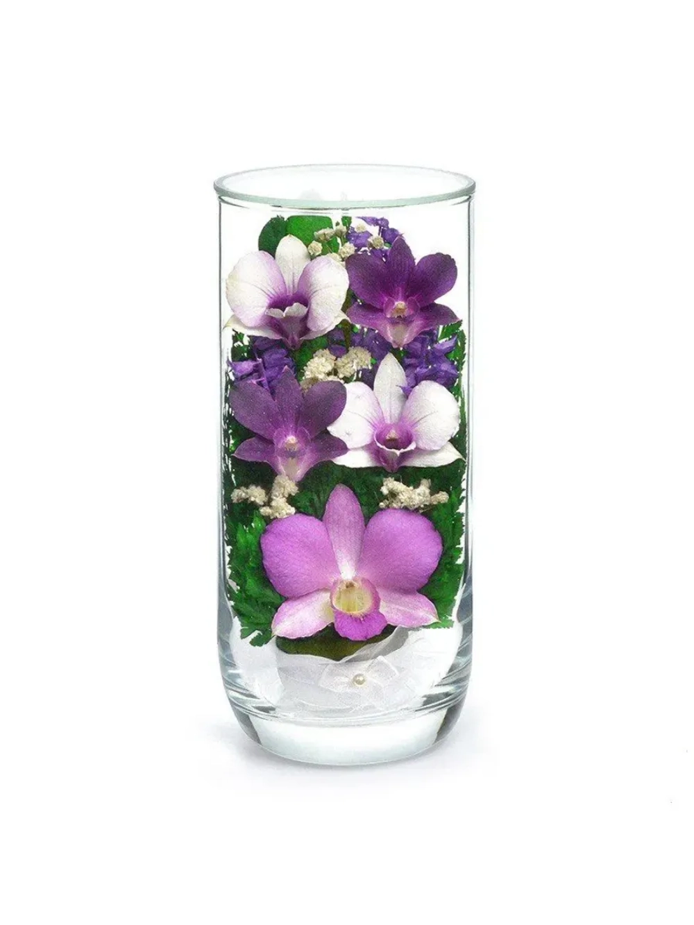 натуральные цветы в стекле, вакуум