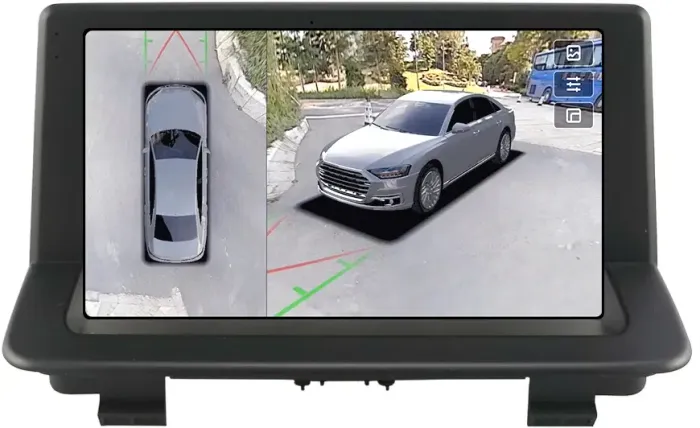 Магнитола для Audi Q3 2011-2019 (рамка 9) - Teyes CC3-2K-360 на Android 10, Быстрая, 2K QLED, CarPlay, 4G SIM-слот, 4 камеры в комплекте