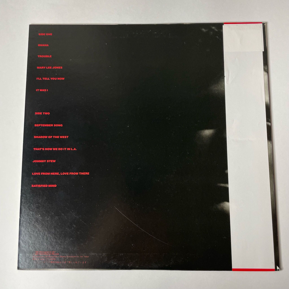 Винтажная виниловая пластинка LP Lindsey Buckingham Law And Order (Japan 1981) (Obi)