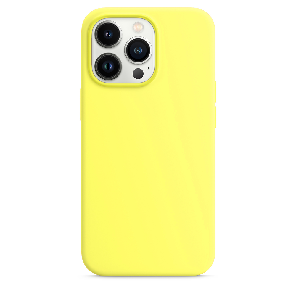Накладка iPhone 14 Pro силикон желтый