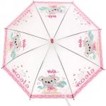 Зонт детский полуавтомат «Ultramarine - Весёлые зверята», микс 6 цветов, 8 спиц, d-98см, длина в слож. виде 65см