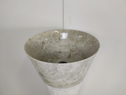 Раковина напольная из мрамора Pedestal Cream/Cream MN-389 (40*40*90 см)