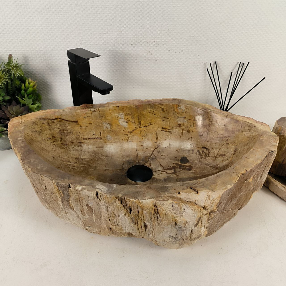 Раковина из окаменелого дерева OD-64463 66*42*15 0177