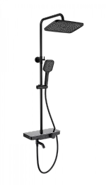 Душевая система с термостатом WONZON & WOGHAND WW-B3099-A-MB черный матовый