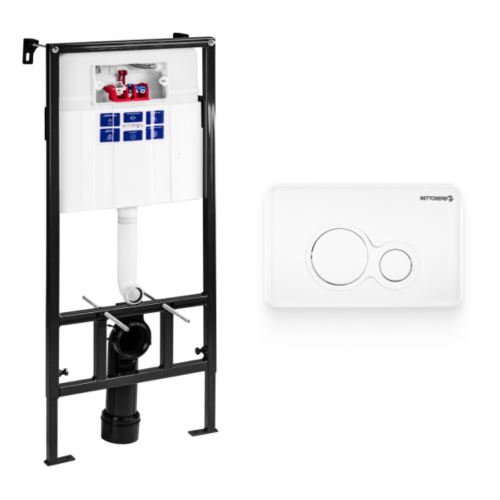 Инсталляция BETTOSERB SAVA FIX SLIM, клавиша смыва TWIN, белый глянец, SET40006457