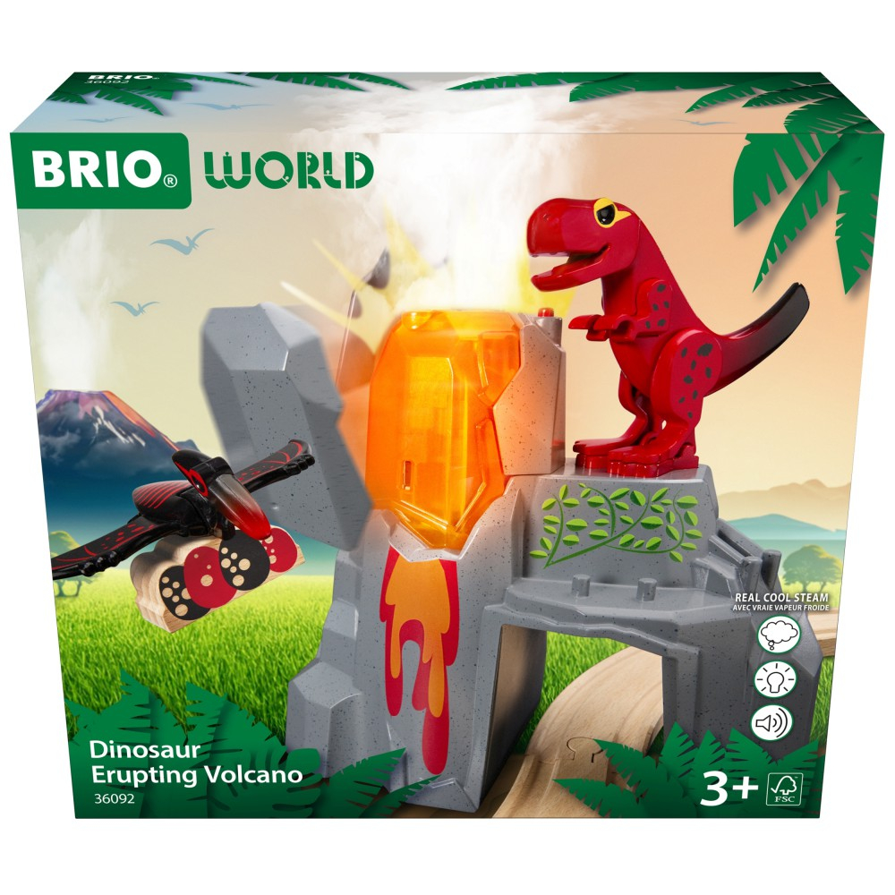 Brio Kolejka - Извержение вулкана Набор Дино с динозаврами 36092