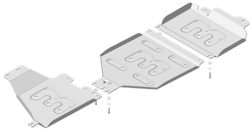 Защита алюминиевая 5 мм Д; ПДф;КПП, РК Ford Bronco с 2021 г.в. MOTODOR.30714