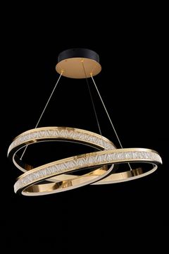 Подвесная люстра LED 75W 3000К/4000К/5500К LE7707/600Z Gold золото Aida Leon