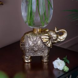 Ваза для цветов Слон индийский Бронза
