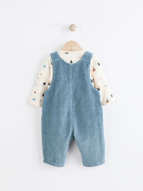 Боди и вельветовый комбинезон в комлекте для малышей Next Q96-667, Голубой