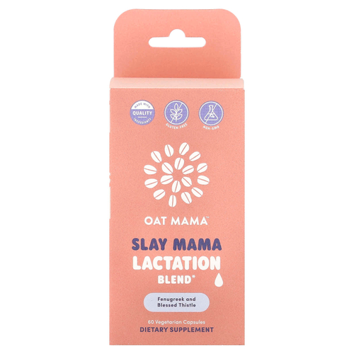 Oat Mama, Slay Mama, смесь для лактации, 60 вегетарианских капсул