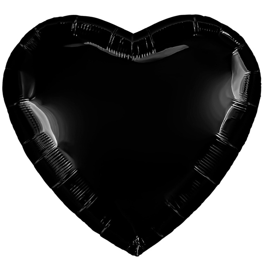 Шар фольгированный Сердце 90 см (Черный)