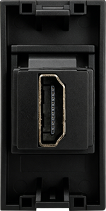 Розетка HDMI,  1мод.,  черн. матовая (22.5х45мм)