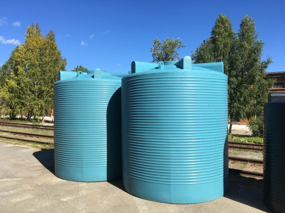 Емкость цилиндрическая изотермическая ЕЗПИ ЭВЛ 9000 л. вертикальная (2250x2250x2650см;200кг;синий) - арт.559604