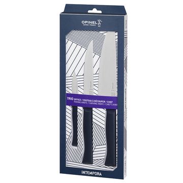 Складной нож Набор столовых ей Opinel, Newintempor, пластиковая ручка, нерж, сталь. 002224 c клинком из стали Sandvik™ 12С27, рукоять Полиформальдегид POM (пластик)