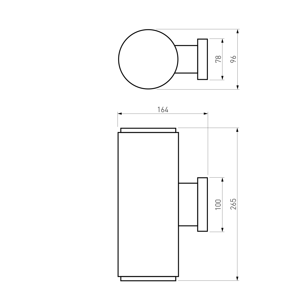 Уличный настенный светильник Strict IP54 1403 Techno черный