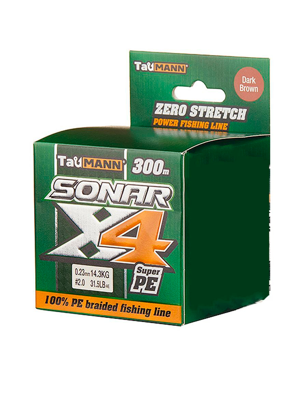 Плетеный шнур для рыбалки TauMANN Sonar PE X4 150m #1.2 (0.18mm) Yellow