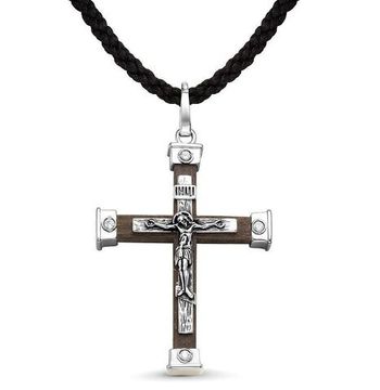 Крест деревянный с гайтаном