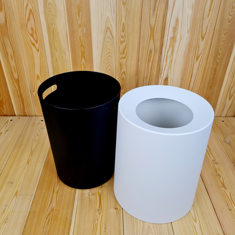 Корзина для бумаг "Sтилъ", с удобной урной внутри и скрытым размещением мусорного мешка. Цвет: Белый