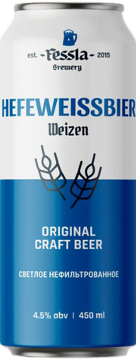 Пиво Фессла Хефевайсбир / Fessla Hefeweissbier 0.45 - банка