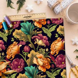 Ткань премиум интерлок флоральное заклинание