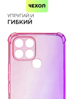 Чехол BROSCORP для Infinix Smart 6 оптом (арт. INF-S6-HARD-TPU-PINK-PURPLE)