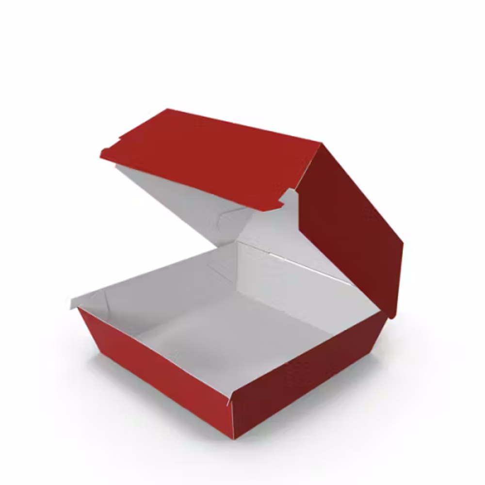 Коробка для гамбургера (120*120*70) (1пак=300шт.) Красная