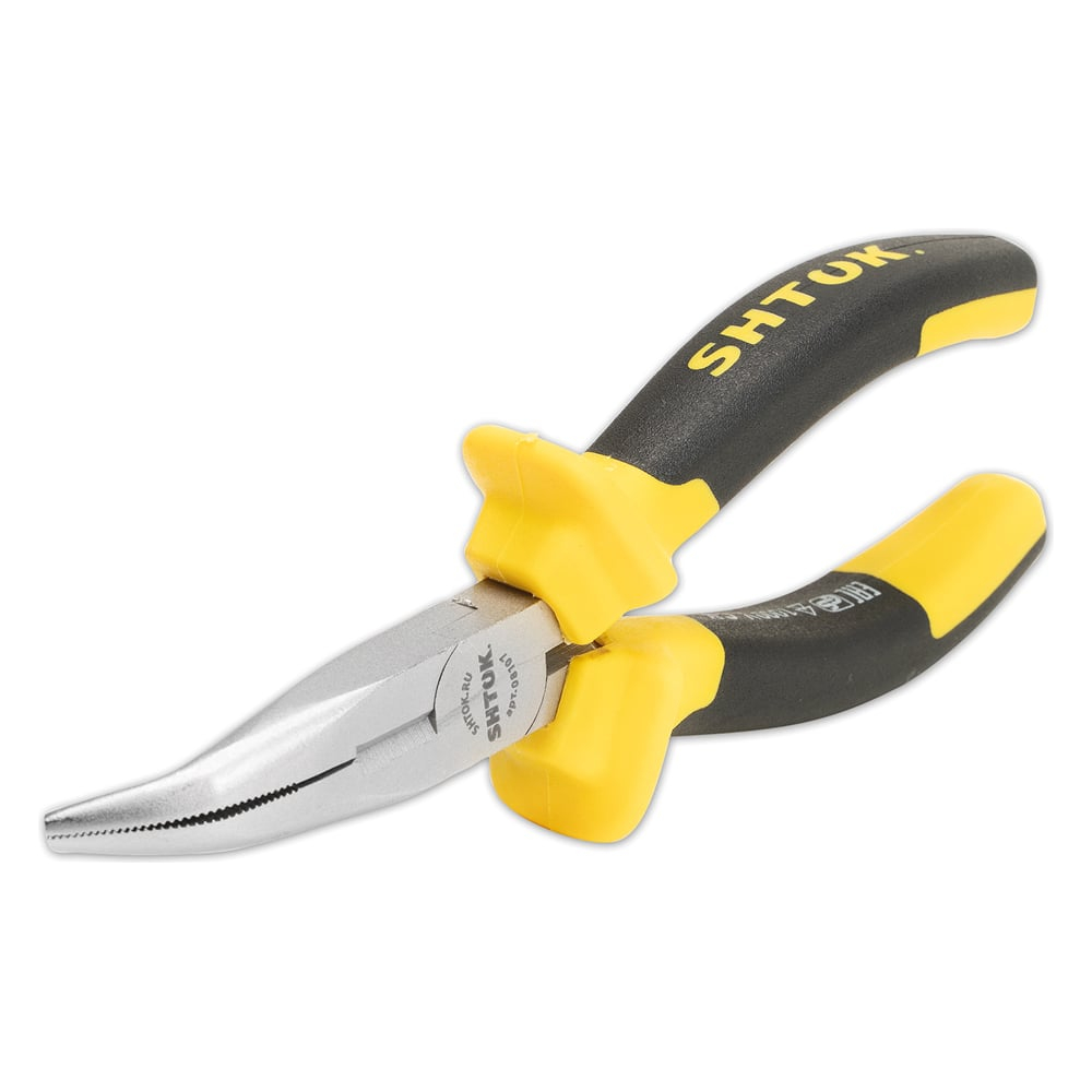 Диэлектрические изогнутые тонкогубцы SHTOK 1000В 160 мм 08107