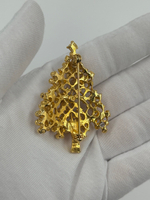 Брошь Ель с кристаллами