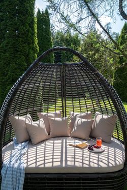 "Тенерифе" плетеная кровать, цвет бронзовый