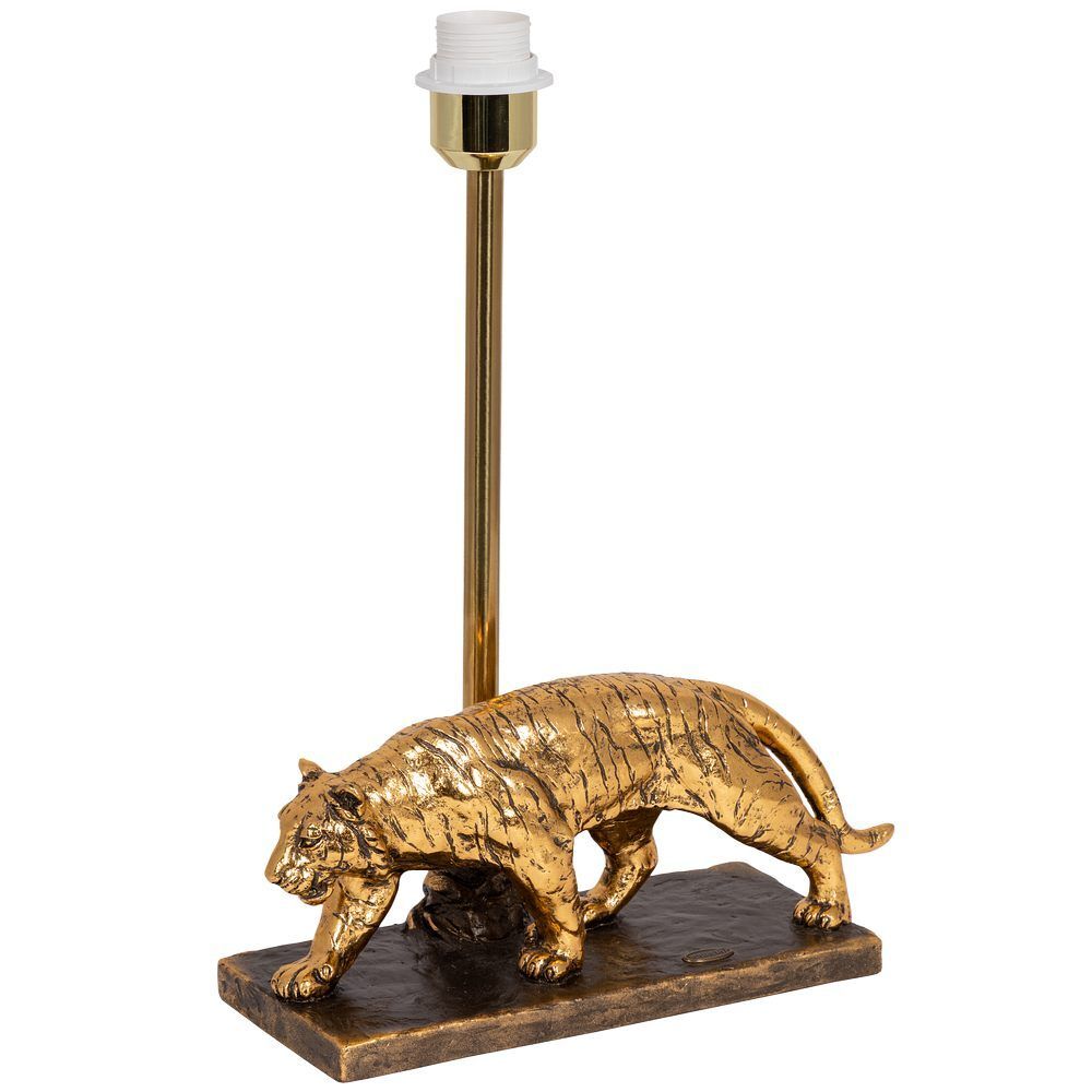 Настольная лампа Тигр Бронза с абажуром Сити 2 Кремовый