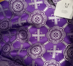 Пелена фиолетовая с серебром из шелка.