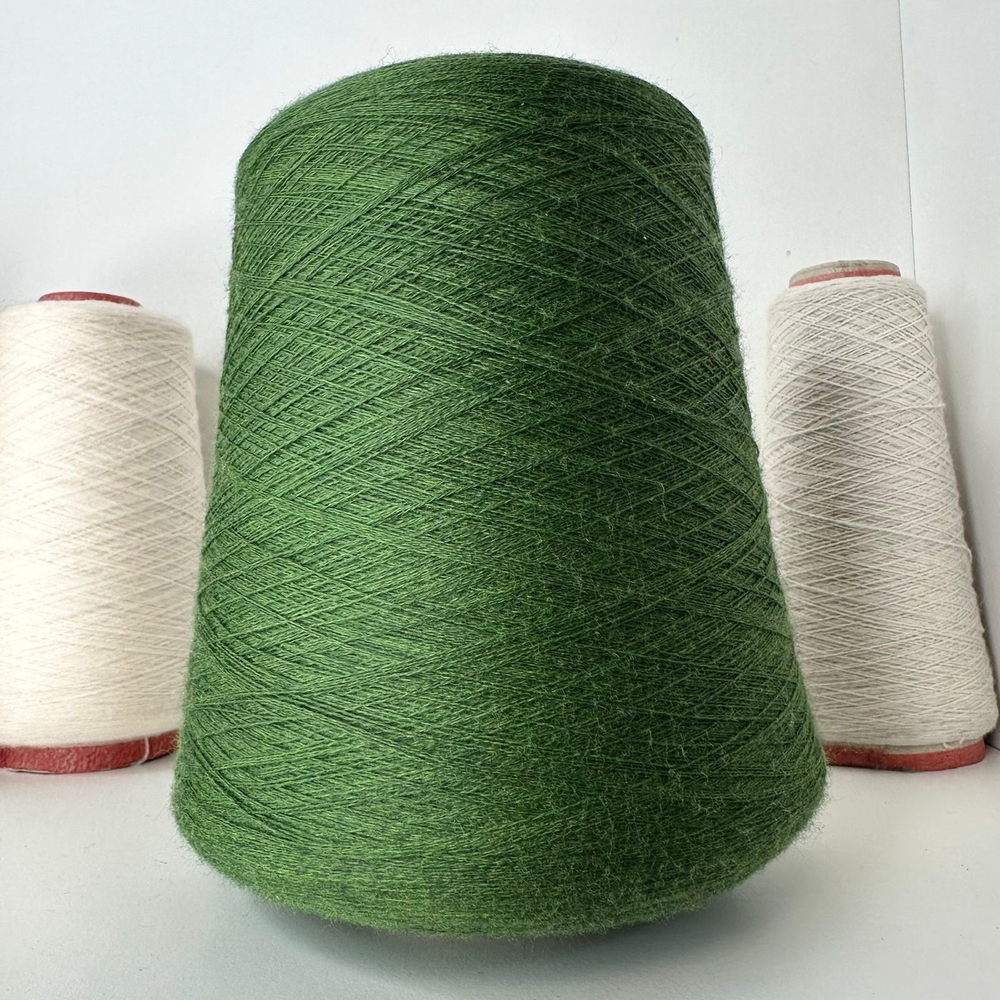 CASHWOOL - Zegna Baruffa; 100% меринос; 2400м/100гр (2/48); col. 442232, цвет: зеленый майский
