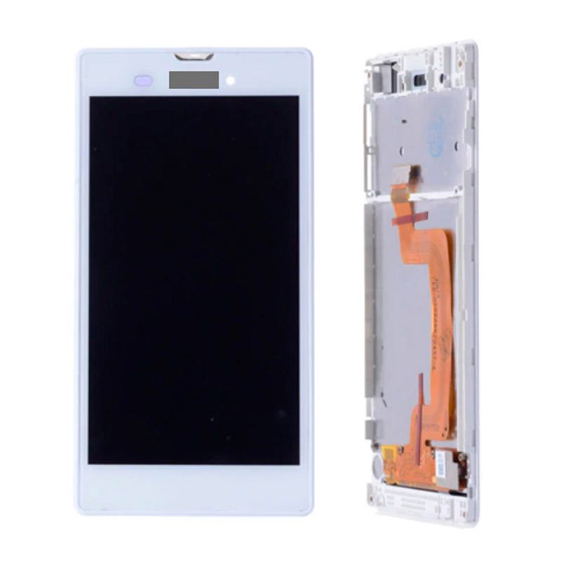 Дисплей для Sony T3 в сборе с тачскрином на рамке (White)