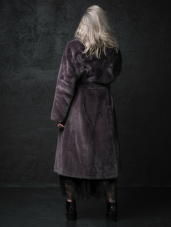 Шуба /лиловый закат   /классика/ эко мех