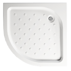 Акриловый душевой поддон 1/4 КРУГА 800 Classic N (d слив.отверстия = 90 мм, внутр.h=от 45-69 ммсварная рама, несъемный декор.экран,) без сифона