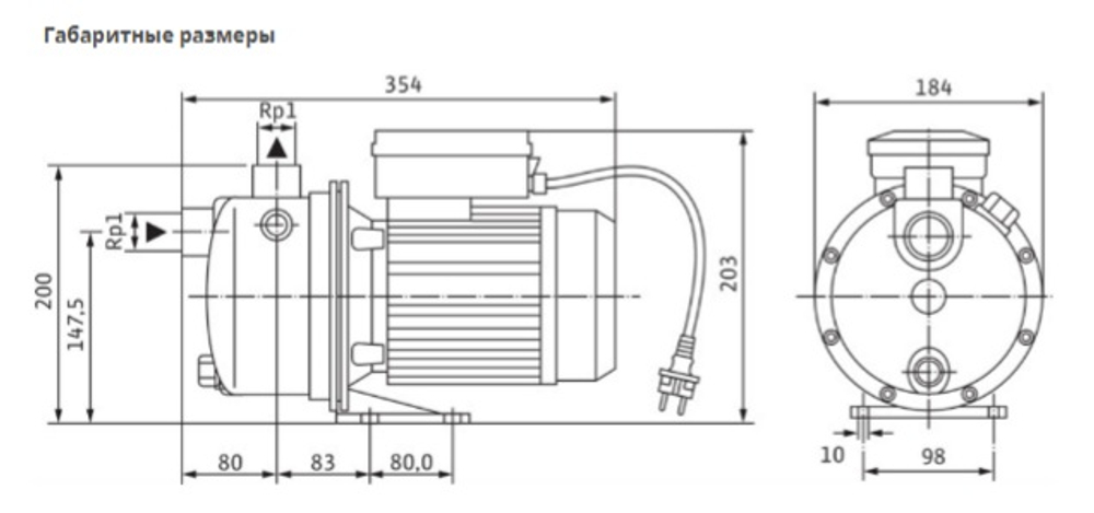 Одноступенчатый горизонтальный насос WJ-203-X-DM-IE3