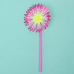 Ветрячок «Цветочек» d-17 см, 38 см, микс