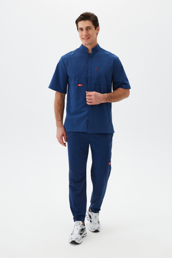 Топ медицинский унисекс Хэритаж, индиго