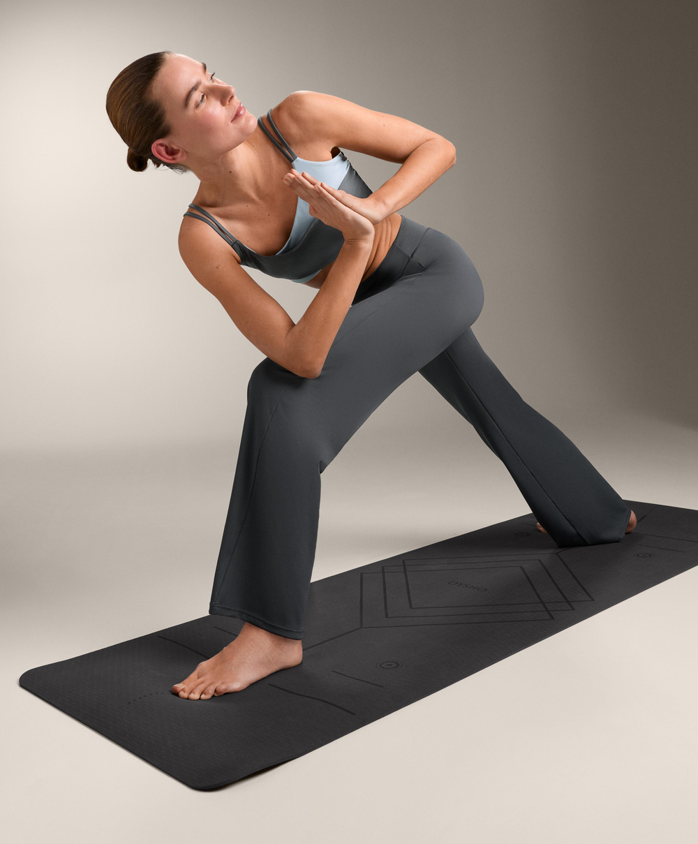 OYSHO Брюки прямого кроя Comfortlux с высокой посадкой, асфальтовый