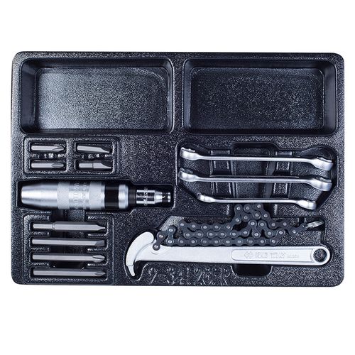 KING TONY (9-34128FR) Набор разрезных ключей, ударная отвертка и съемник масляных фильтров, ложемент, 14 предметов