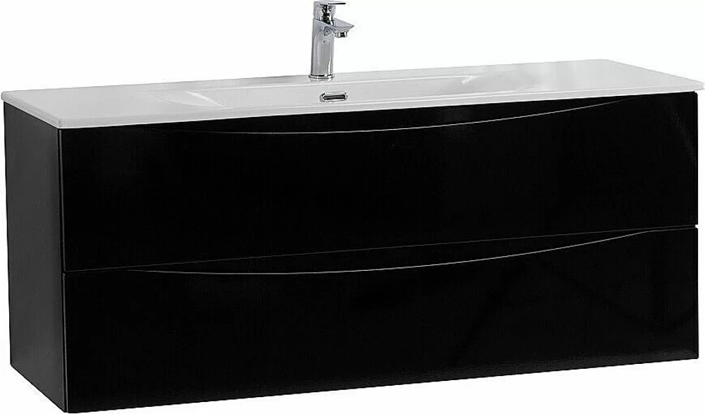 Тумба с раковиной BelBagno MARINO-CER-N-1200-2C-SO-NL-P Nero Lucido