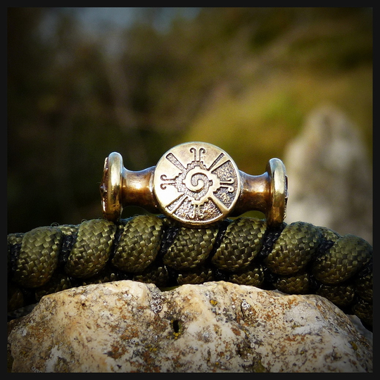 Замок - клевант "Дух Майя" для браслета , латунь