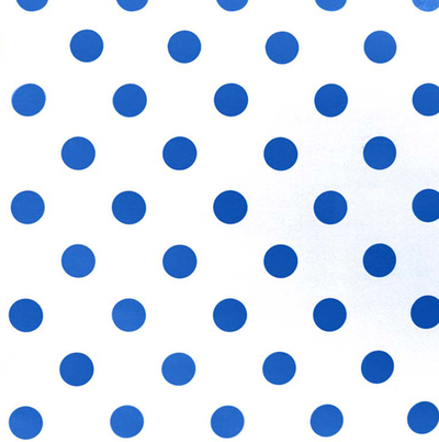 Ткань плательная Кашибо синий горох на белом, d 4,2 см